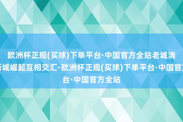 欧洲杯正规(买球)下单平台·中国官方全站老城消释与新城崛起互相交汇-欧洲杯正规(买球)下单平台·中国官方全站