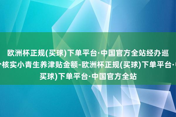 欧洲杯正规(买球)下单平台·中国官方全站经办巡逻官第一时分核实小青生养津贴金额-欧洲杯正规(买球)下单平台·中国官方全站