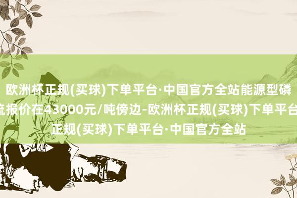 欧洲杯正规(买球)下单平台·中国官方全站能源型磷酸铁锂阛阓主流报价在43000元/吨傍边-欧洲杯正规(买球)下单平台·中国官方全站